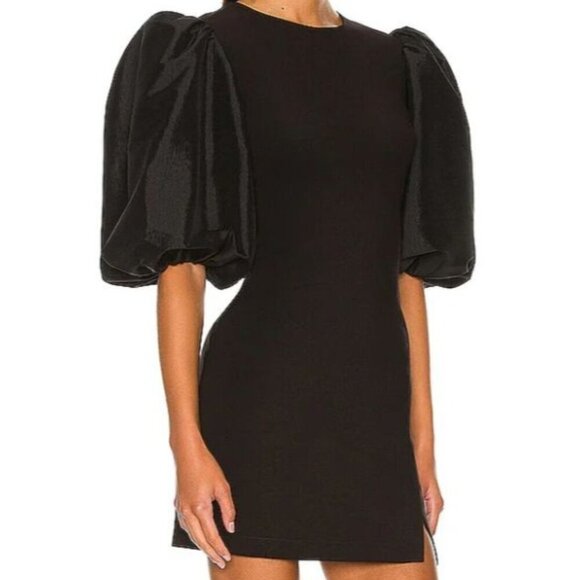LIKELY Womens 8 Clover Balloon Sleeve Minidress In Black NWT - Picture 1 of 12